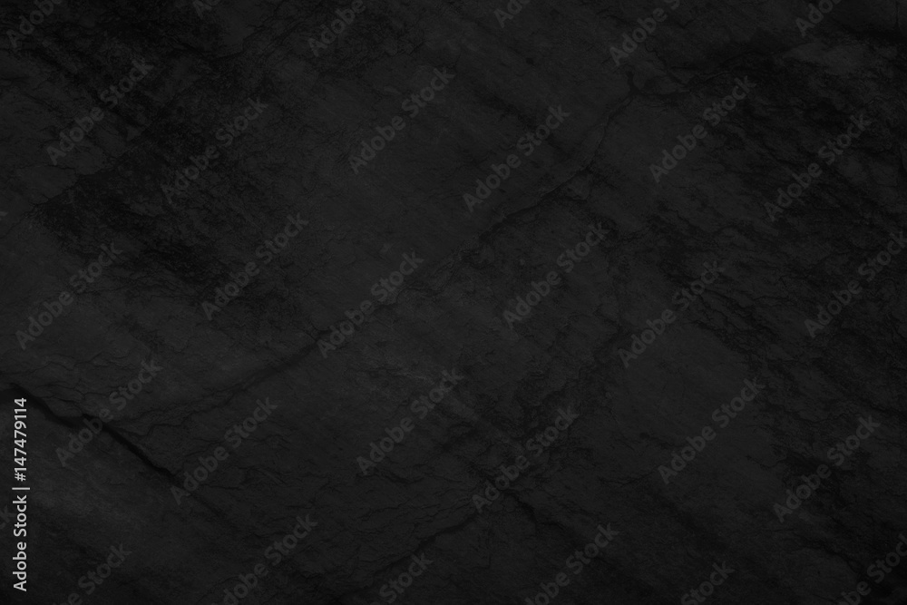 Fototapeta premium Black Stone background. Dark gray texture close up high quality May be used blank for design. Copy space