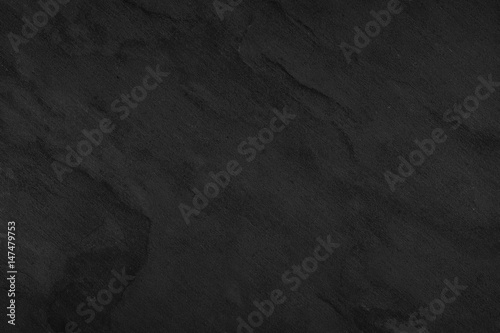 Black Stone background. Dark gray texture close up high quality May be used blank for design. Copy space © Ammak