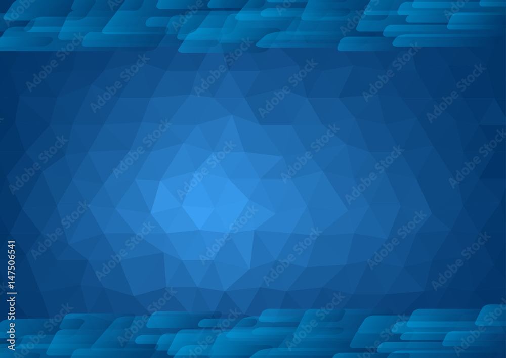 Obraz premium Abstract blue polygonal background