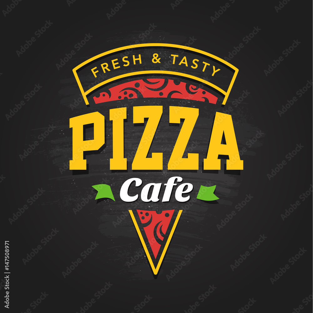 Pizza Vector Emblem