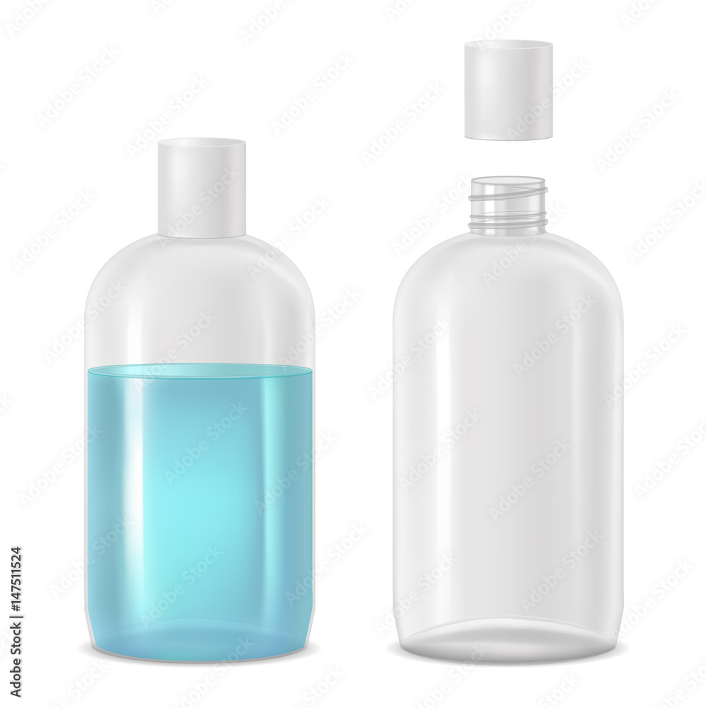 vector full and empty bottle with lotion vector full and empty bottle with lotion