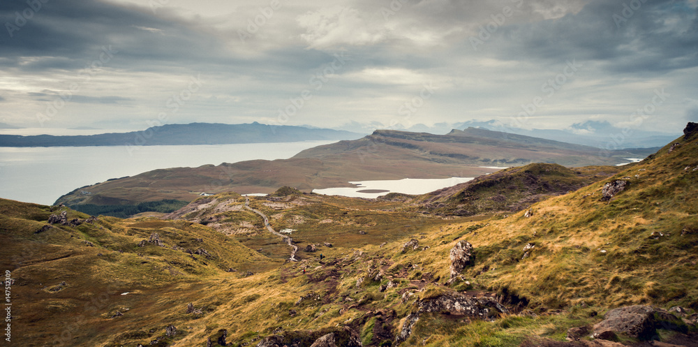 View from the Old Man of Storr, Isle of Skye, Scotland View from the Old Man of Storr, Isle of Skye, Scotland
