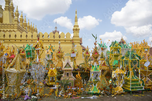 LAOS VIENTIANE PHA THAT LUANG FESTIVAL photo