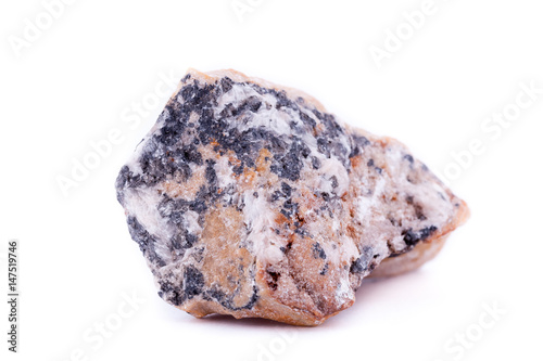 stone macro mineral chromium on a white background photo