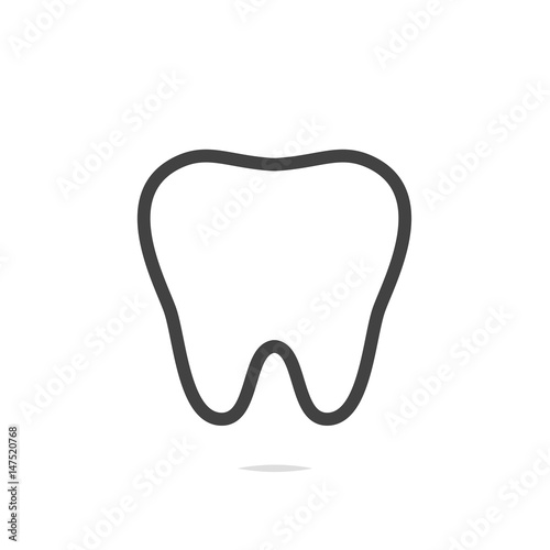 Tooth icon vector photo