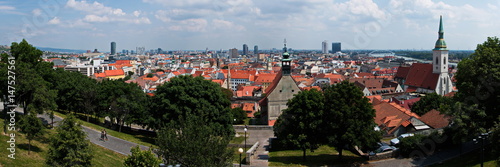 Photography Blick aus der Burg auf die Altstadt von Bratislava