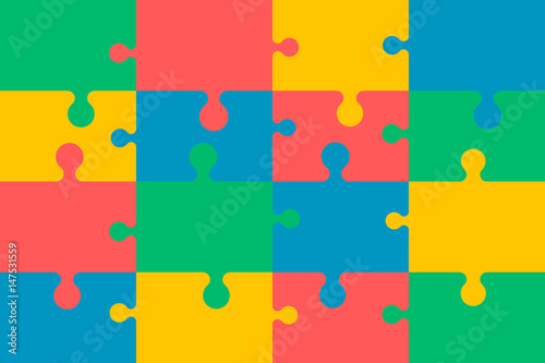 Jigsaw puzzle. Vector illus...