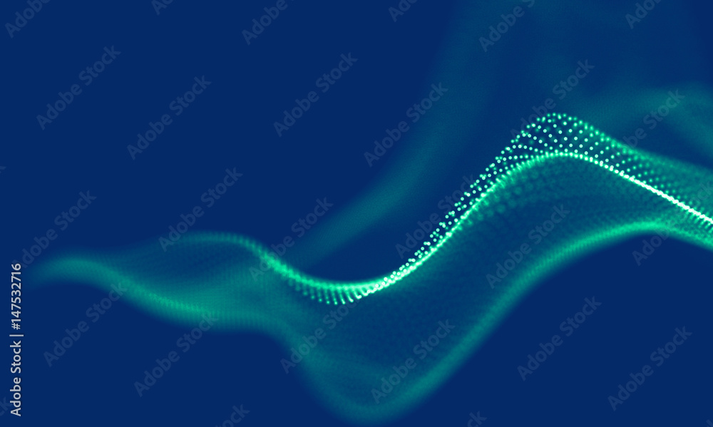 © RDVector - Abstract Blue Geometrical Background . Connection structure. Science background. Futuristic Technology HUD Element . onnecting dots and lines . Big data visualization and Business .