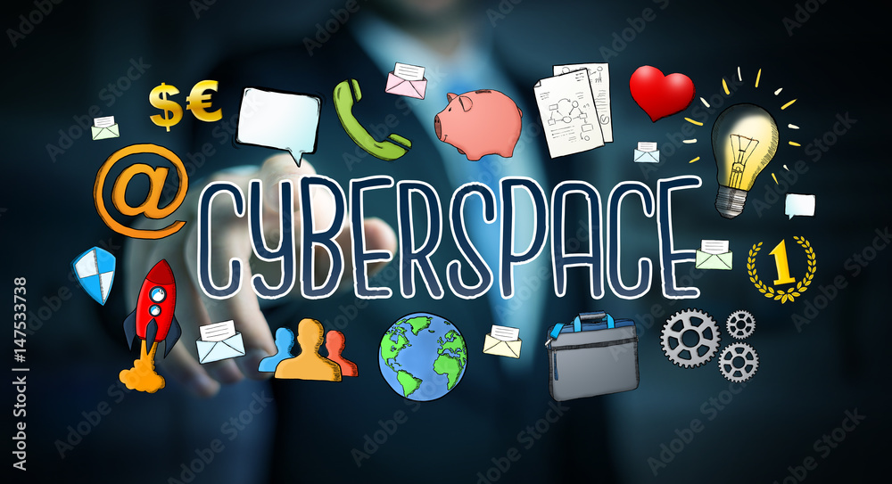 Businessman using modern manuscript network text Businessman using modern manuscript network text