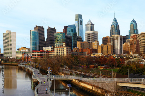 View of the Philadelphia skyline