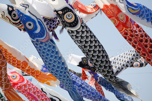 Japanese carp kites, decoration on the Children's Day