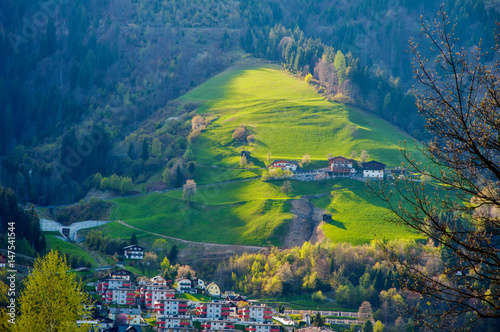 View over lake Zeller to Zell am See town photo