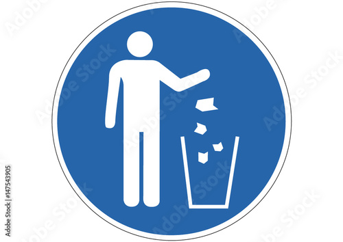 Schild Recycling Pflicht