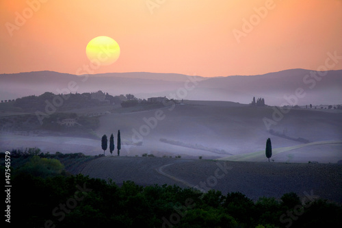 Orcia valley in winter photo