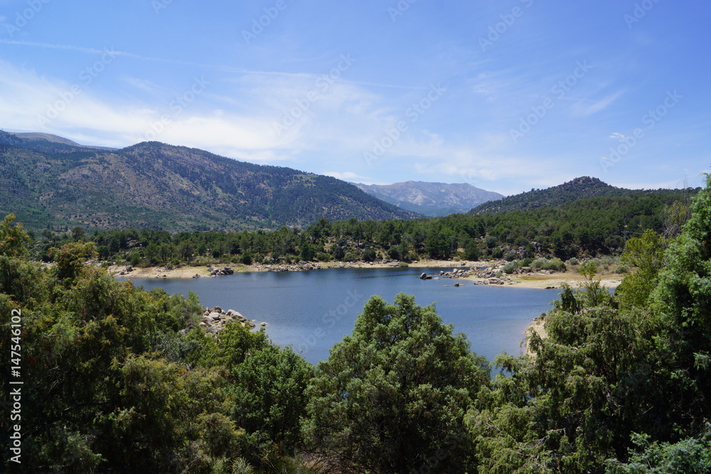 The El Burguillo Reservoir is located along the Alberche river in the province of Ávila, Spain, between the municipalities of El Tiemblo and El Barraco.
