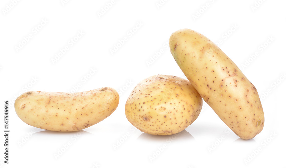Potatoes isolated on white Potatoes isolated on white
