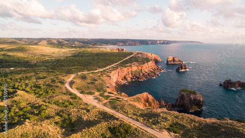 Beautiful cliffs on west coast of Portugal near Carrapateira, Rota Vicentina. photo