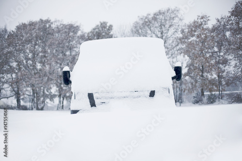 Car covered in snow