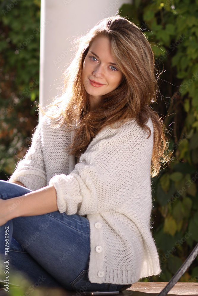 Obraz premium Portrait of a young beautiful woman