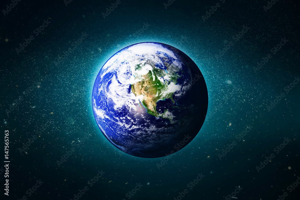 The Earth in the galaxy, Elements of this image furnished by NASA
