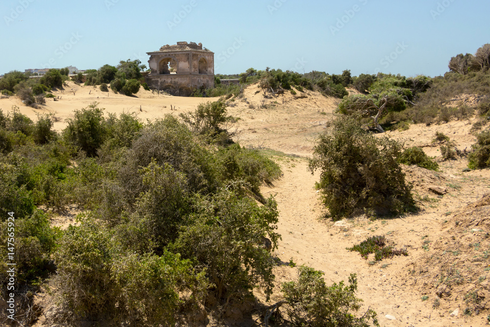 Ruines Dar Soltane ou Palais du Sultan sur la plage d'Essaouira au Maroc