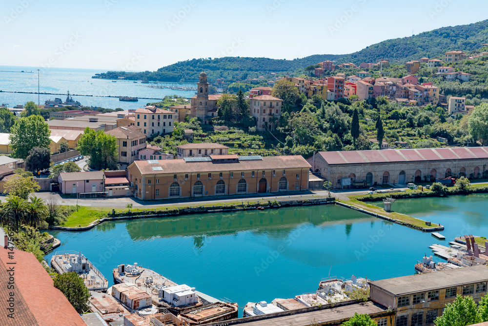 Fototapeta premium Panorama of the five lands in liguria italy