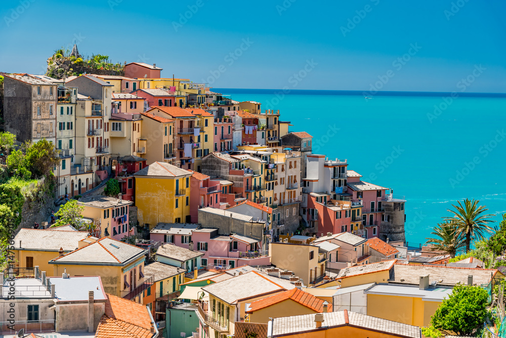 Fototapeta premium Panorama of the five lands in liguria italy