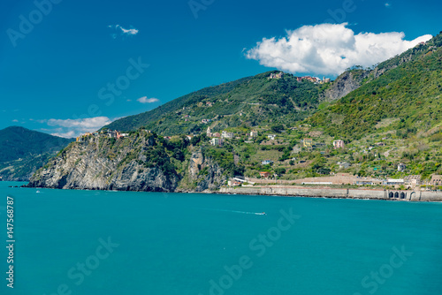 Selling colorful lands of five lands in italy in the lugura coast