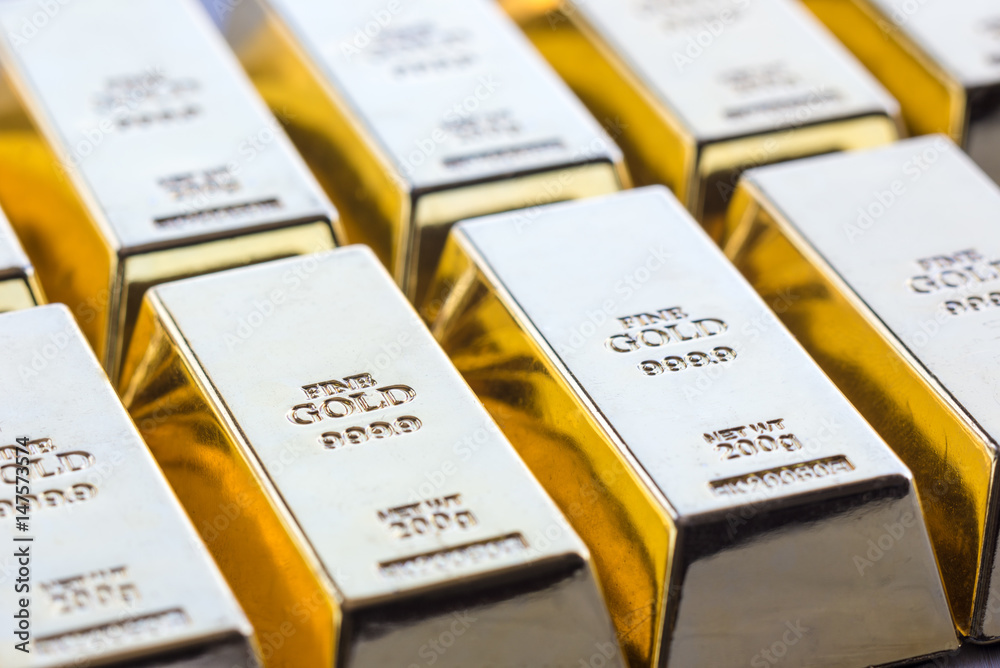 Gold bars and Financial concept, studio shots Gold bars and Financial concept, studio shots