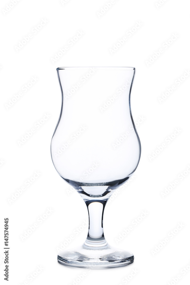 Empty glass isolated on a white