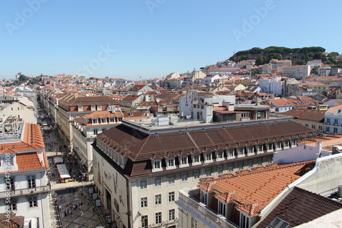 Portugal, Lisbon view on city from Augusta Arch, Commerce Square.