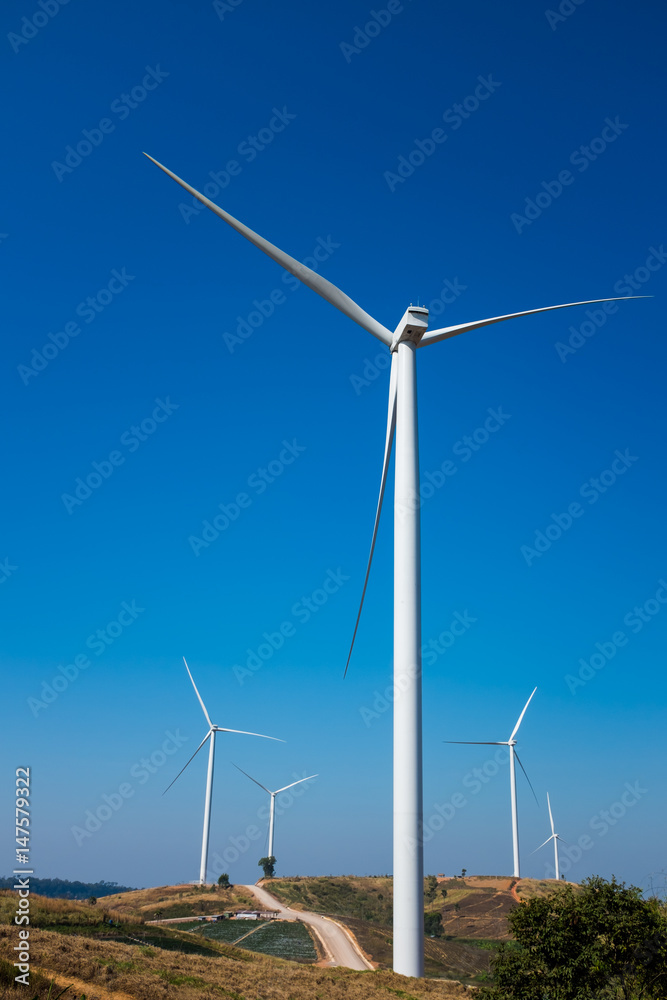 Eco power, wind turbines generating electricity, renewable energy source. Eco power, wind turbines generating electricity, renewable energy source.