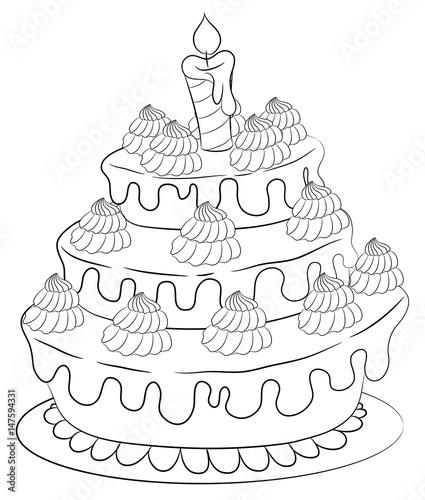 Süße Torte Vektor Illustration