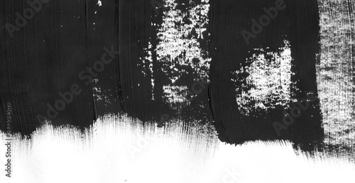Geometric graffiti abstract background. Wallpaper with oil watercolor effect. Black acrylic paint stroke texture on white paper. Scattered mud art. Macro image. Hand made grunge backdrop.