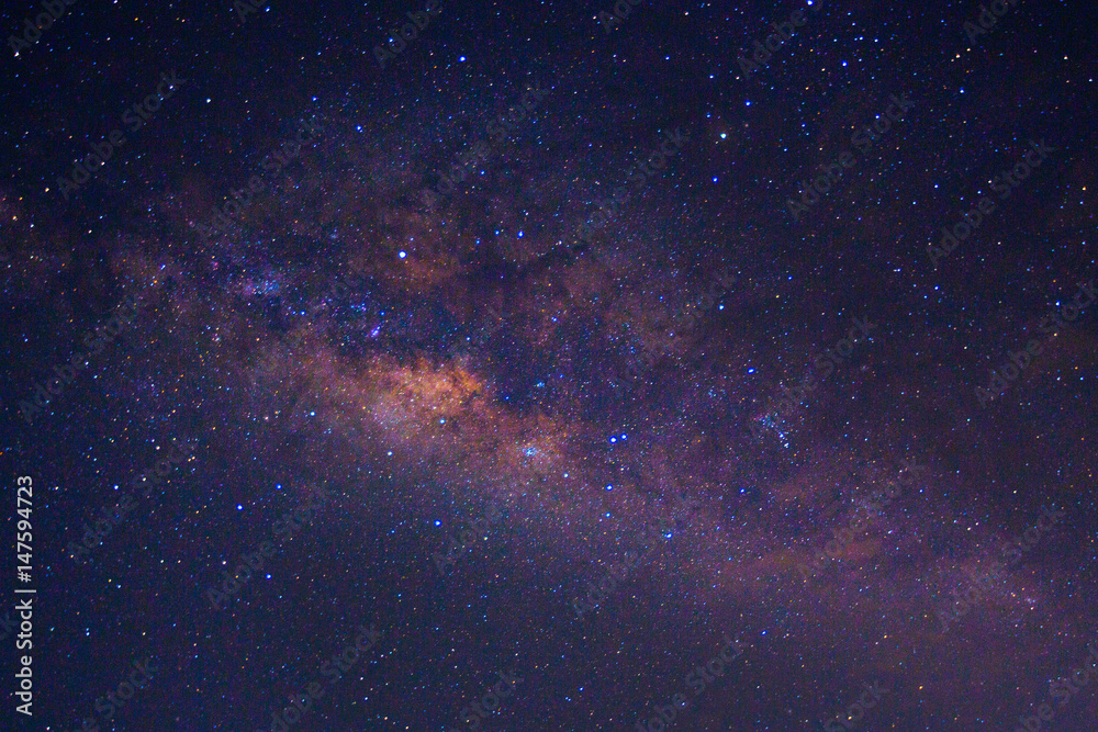 Milky way galaxy with stars and space dust in the universe