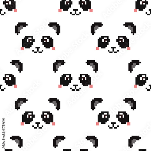 Fototapeta Pixel panda
