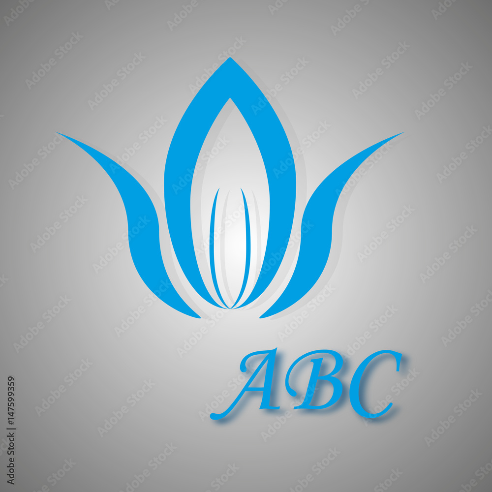 Obraz premium Blue logo at the view/The figure shows a few types of logos for businesses, businesses
