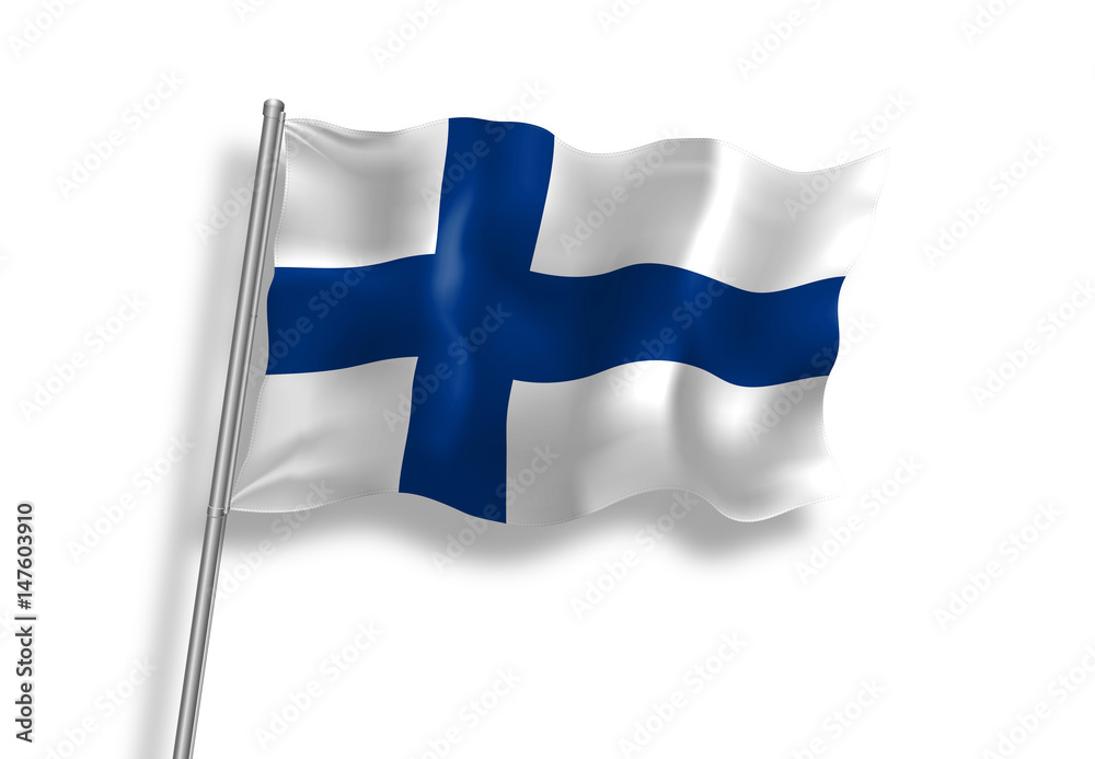 Drapeau de Finlande en qualité vectorielle Drapeau de Finlande en qualité vectorielle