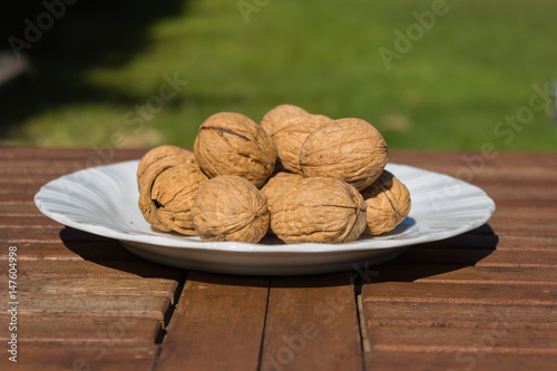 walnuts on plate
