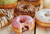 Multi-colored donuts