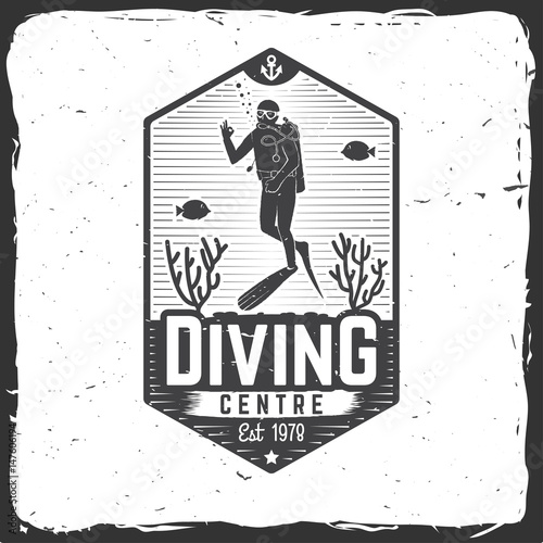 Diving centre. Vector illustration.