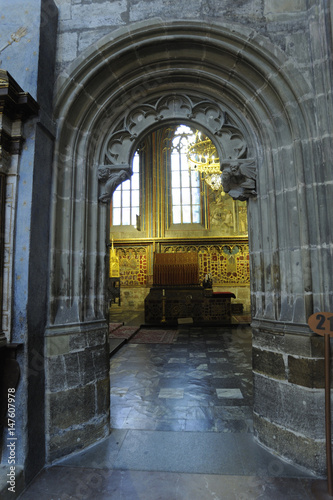 Interior of St Vitus Cathedral in Prague