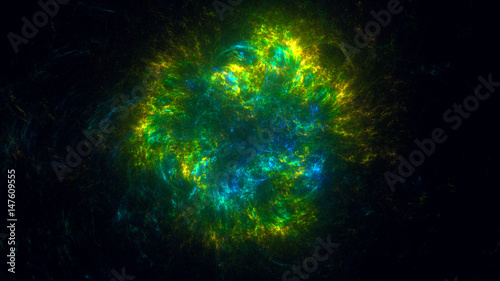 3D rendering abstract fractal light background