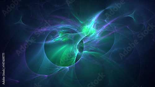 3D rendering abstract fractal light background
