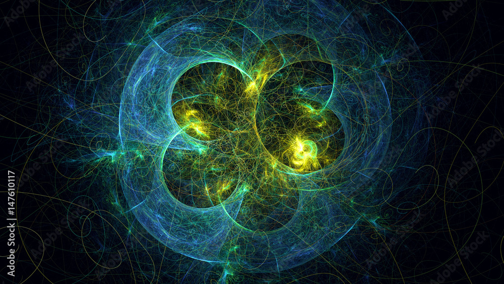 3D rendering abstract fractal light background 3D rendering abstract fractal light background