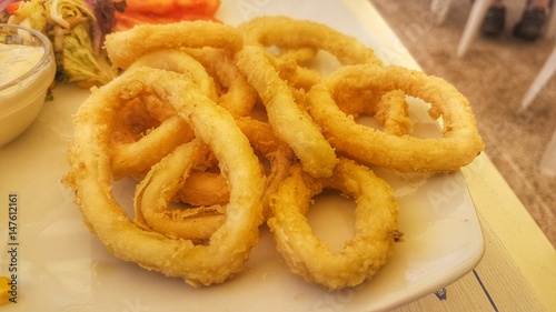 panierte Tintenfischringe  photo