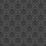 Seamless black wallpaper with border