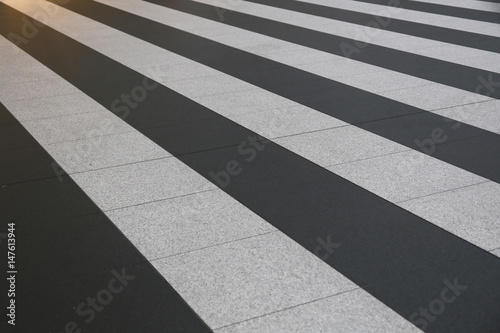 Striped monochrome floor background - perspective line 