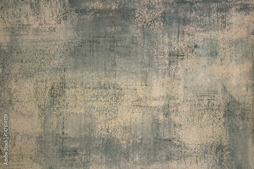 Close up of a blank, light blue, abstract painting on paper. Photograph of hand painted, distressed texture.