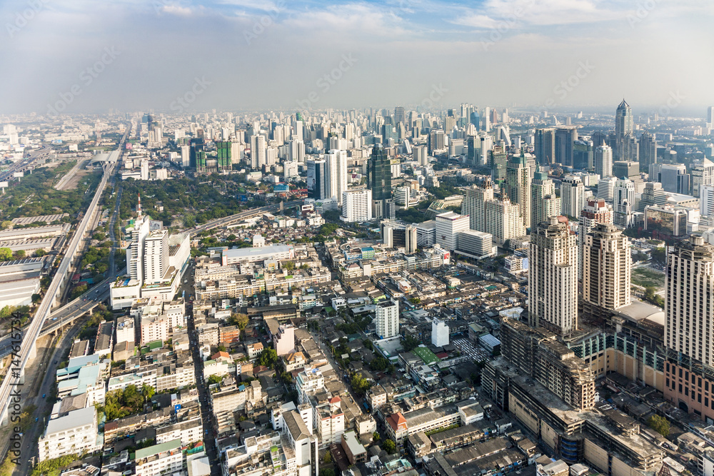 View across Bangkok skyline